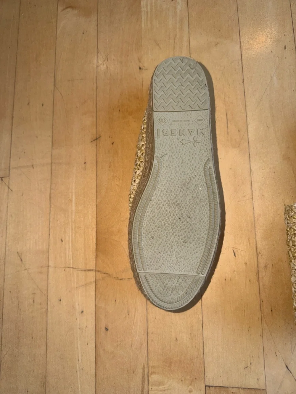 MANEBI Rafia woven double sole espadrille, 36 (7)  GD1294